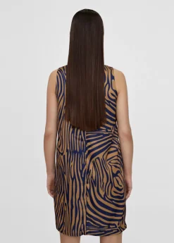 Vestido corto animal print cebra