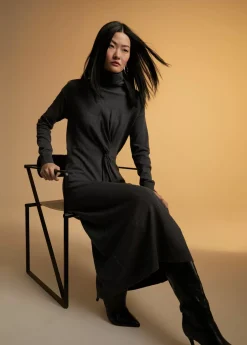 Vestido midi de punto