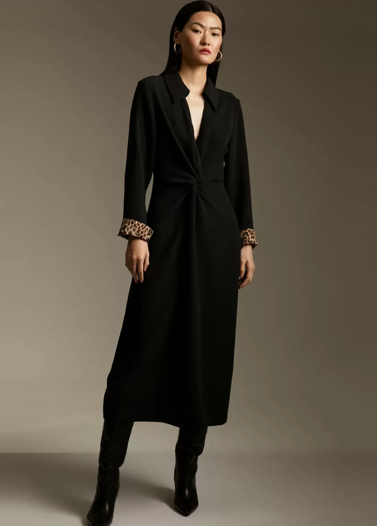Vestido midi nudo