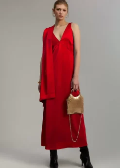 Vestido midi satén