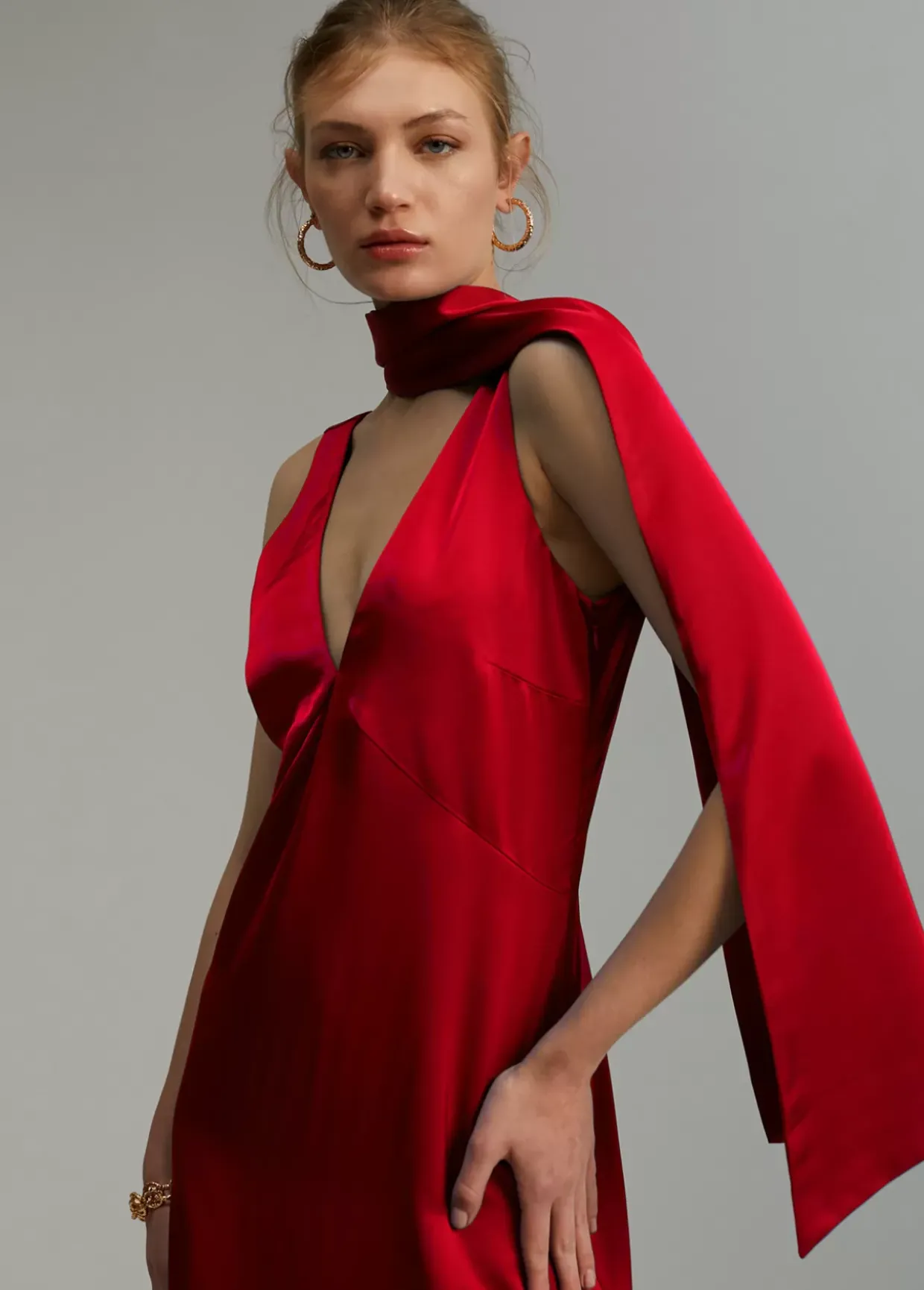 Vestido midi satén