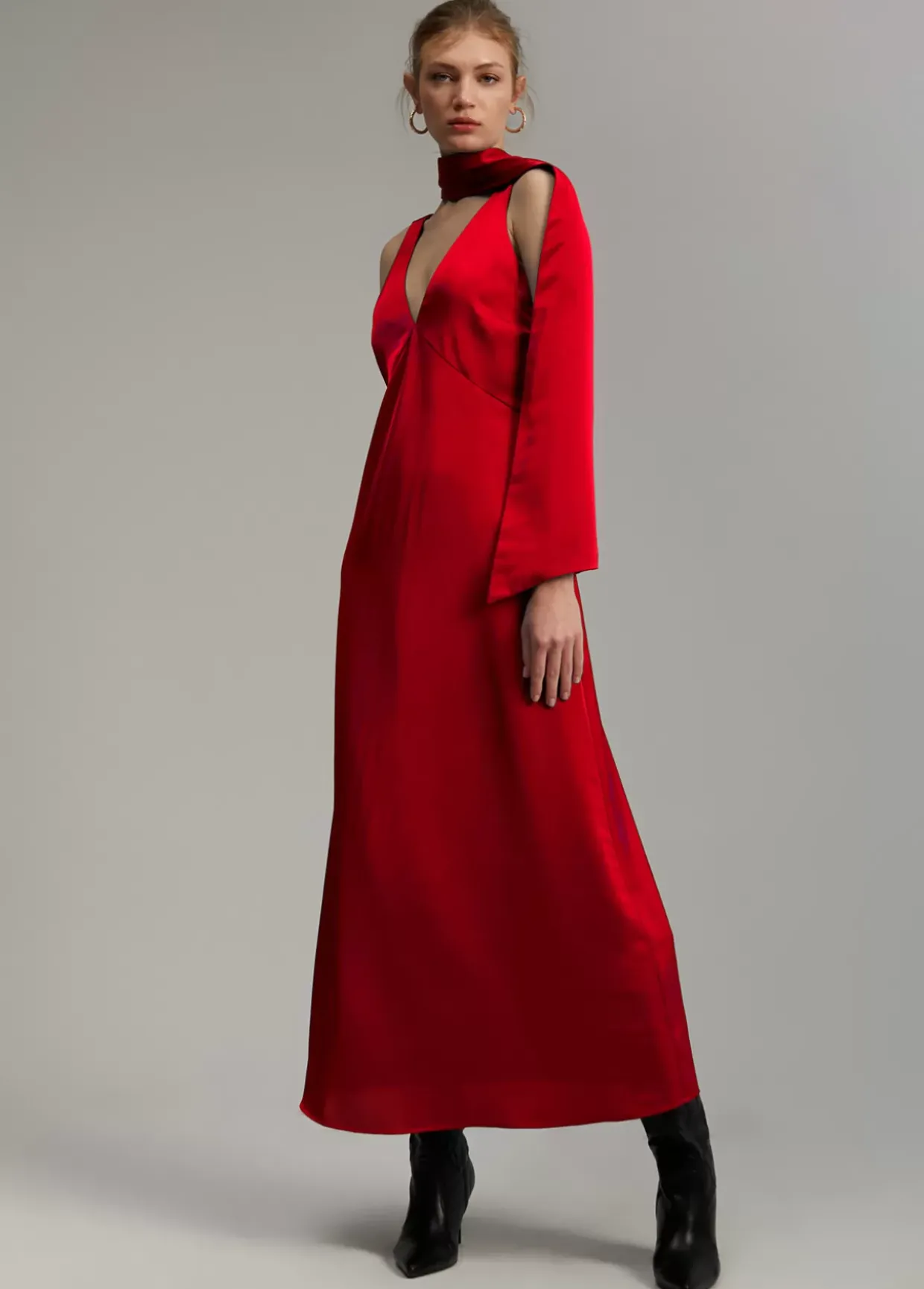 Vestido midi satén