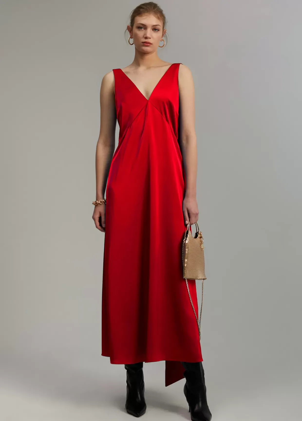 Vestido midi satén
