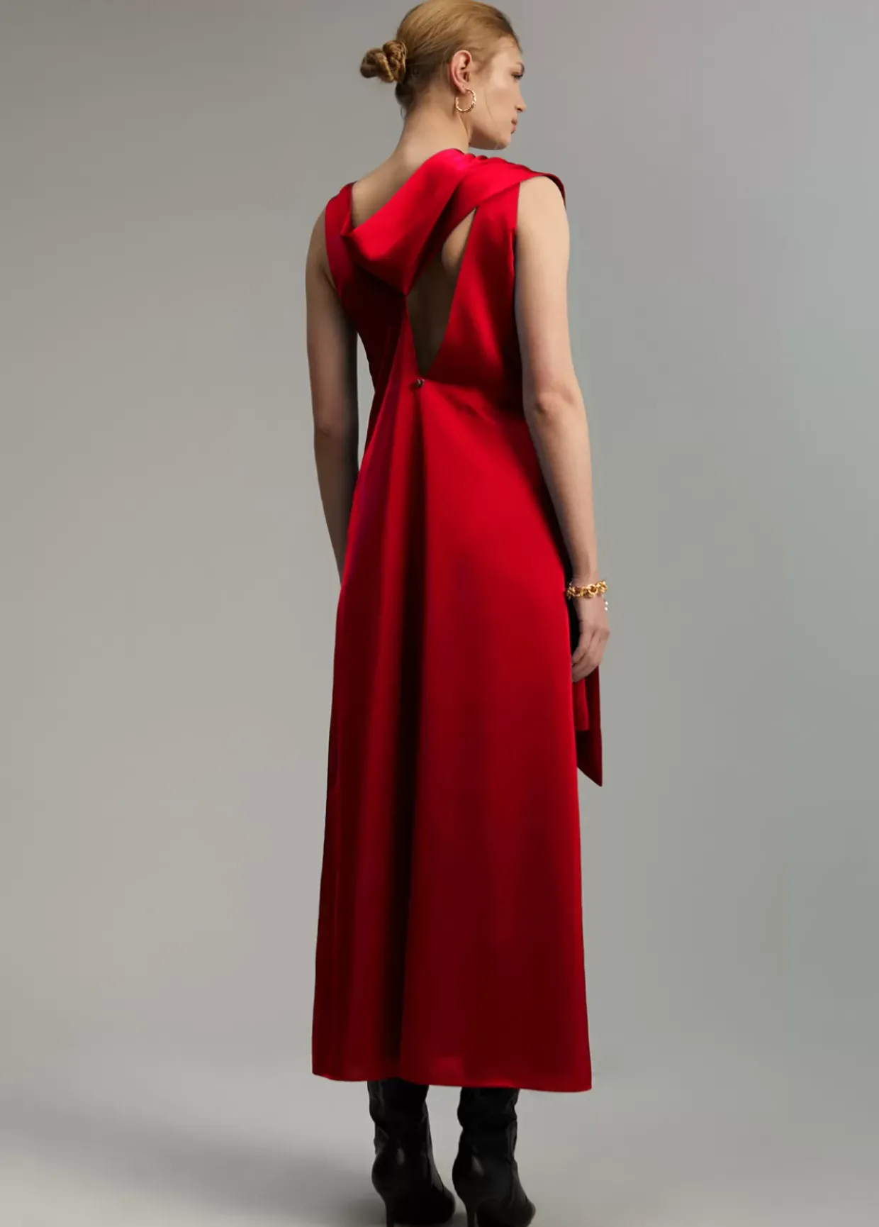 Vestido midi satén