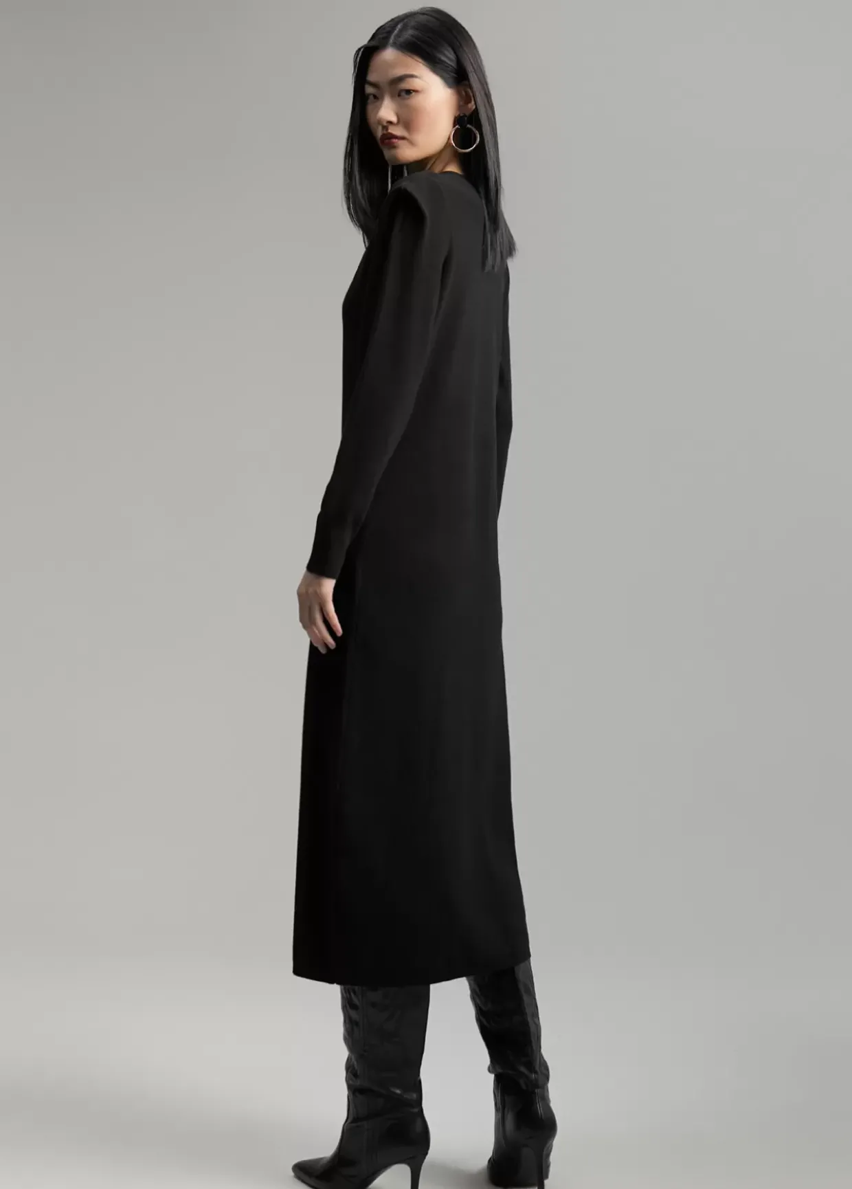Vestido punto hombreras
